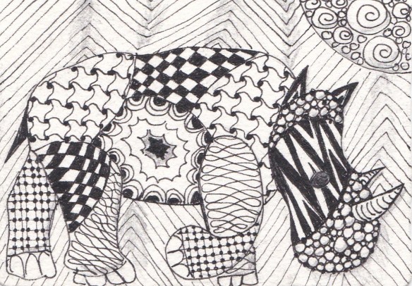 zentangle animals 2 of 3