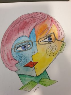 Image of a Picasso style selfie