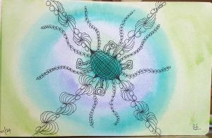 Doodle with watercolour